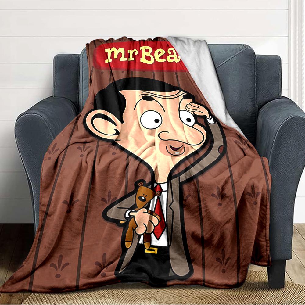 1pc Mr Bean1 Blanket, Gift, for Men and Women, Soft Blanket, Good for Sofa Bed Couch Travel, Lightweight Flannel Blanket