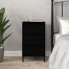 VidaXL Bedside Table Black 40x35x70 Cm Engineered Wood 819669
