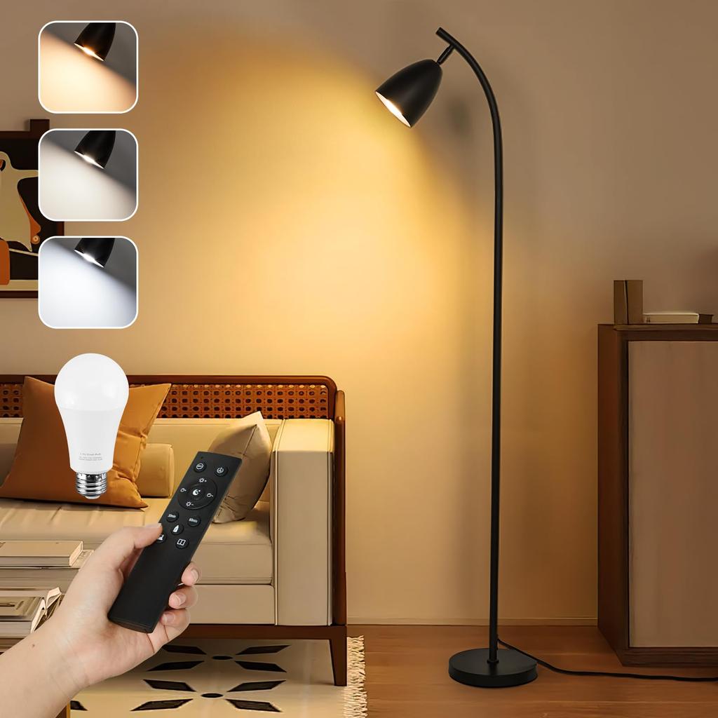 OSUDRY Floor Light LED Indirect Lighting Floor Lamp 12W Stepless Remote Control Timer Function Fit Switch Floor Stand Light Interior Lighting Room