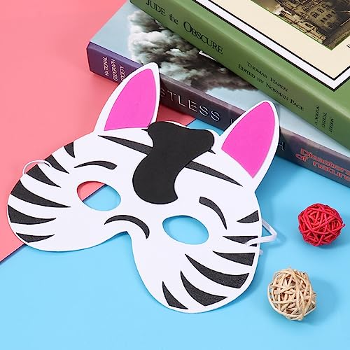 Toyvian Милые Расписные Маски Животных, Лисьи Маски, Кошачьи Маски, Полумаски, Нераскрашенные Маски для Лица DIY для Маскировки, Шаров, Костюмированных Вечеринок, Дней Рождения, Pa