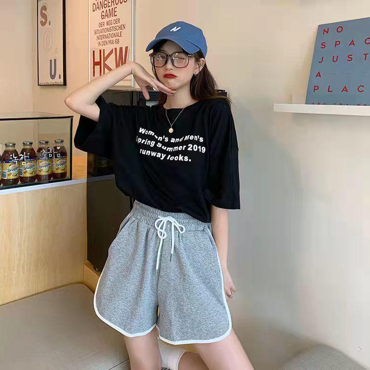 Women's Summer 2026 Korean-Style High-Waisted Wide-Leg Casual Sports Shorts