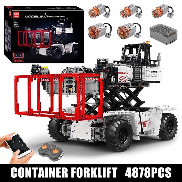 MOULD KING 17029/17030 Набор моделей для сборки контейнеровоза с ножницами Технический радиоуправляемый автомобиль для взрослых Для детей Подарок на день рождения