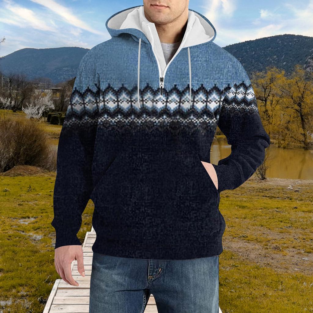 Spring And Autumn Men's Standing Collar Sweatshirt Is Outdoor Casual Sweaters Tops