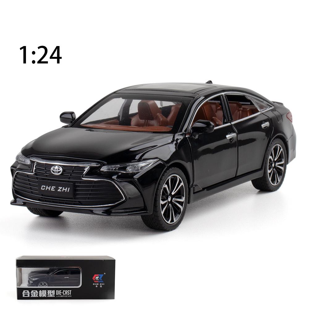 Литая под давлением модель автомобиля Toyota Avalon в масштабе 1/24, игрушечный автомобиль с откатным механизмом со звуком и светом для детей, коллекция подарков для мальчиков и девочек