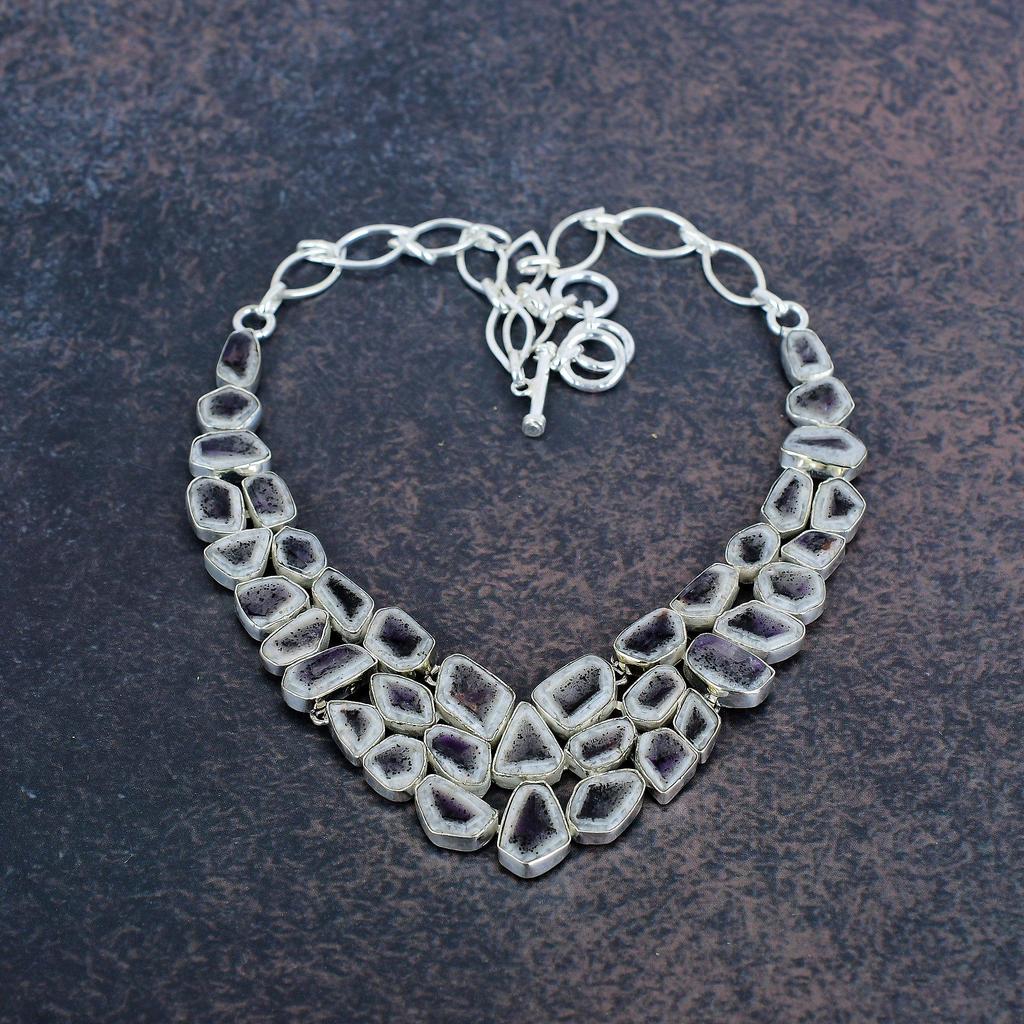 Ювелирные изделия из ожерелья с аметистом Super 23, ювелирные изделия из цельного серебра 925 пробы, великолепное ожерелье ручной работы с драгоценными камнями для любви