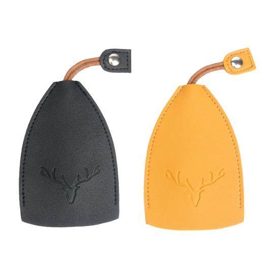 2 шт. Держатель для ключей Выдвижной чехол для ключей Защитный брелок-подвеска Искусственная кожа Скрытая цепочка для ключей Узор оленя Чехол-сумка для ключей