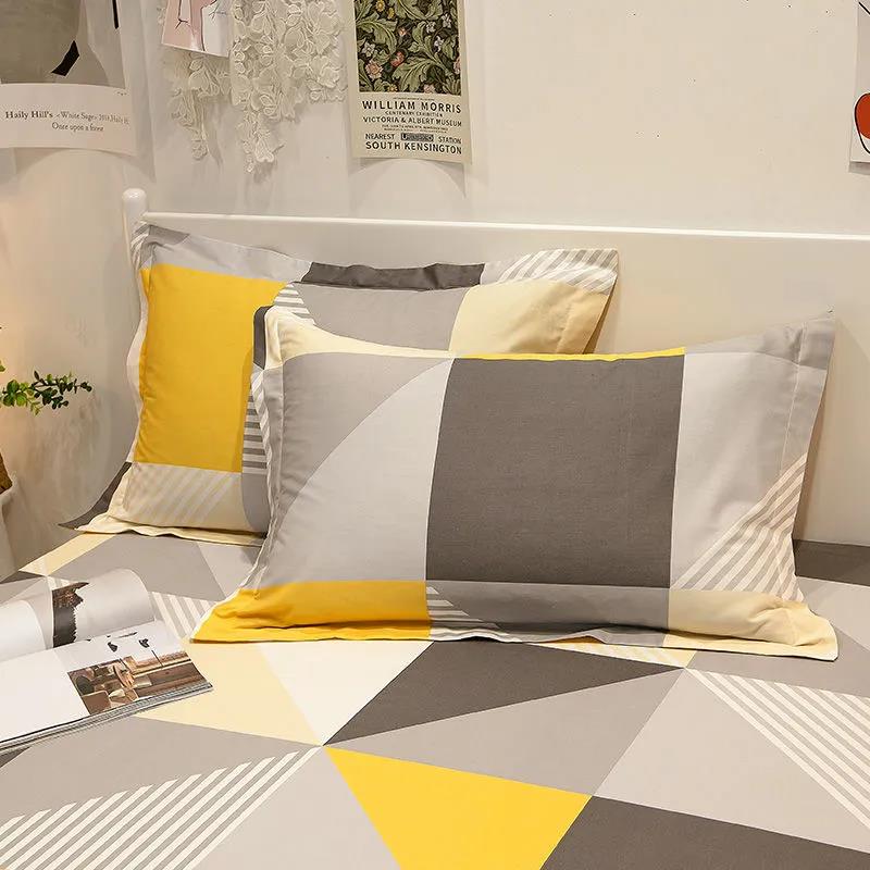 Наволочка из 100% хлопка, пара наволочек для двуспальной кровати, постельное белье, 48*74 см, пасторальный стиль