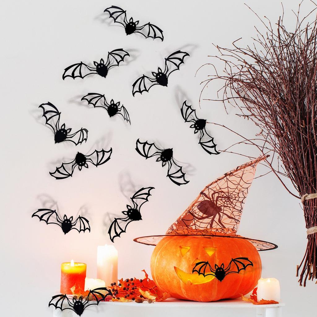 Halloween Bat Wall Decor Halloween Indoor Pvc 3d Bat Stickers Halloween Home Decor Halloween Party Black Bat Stickers