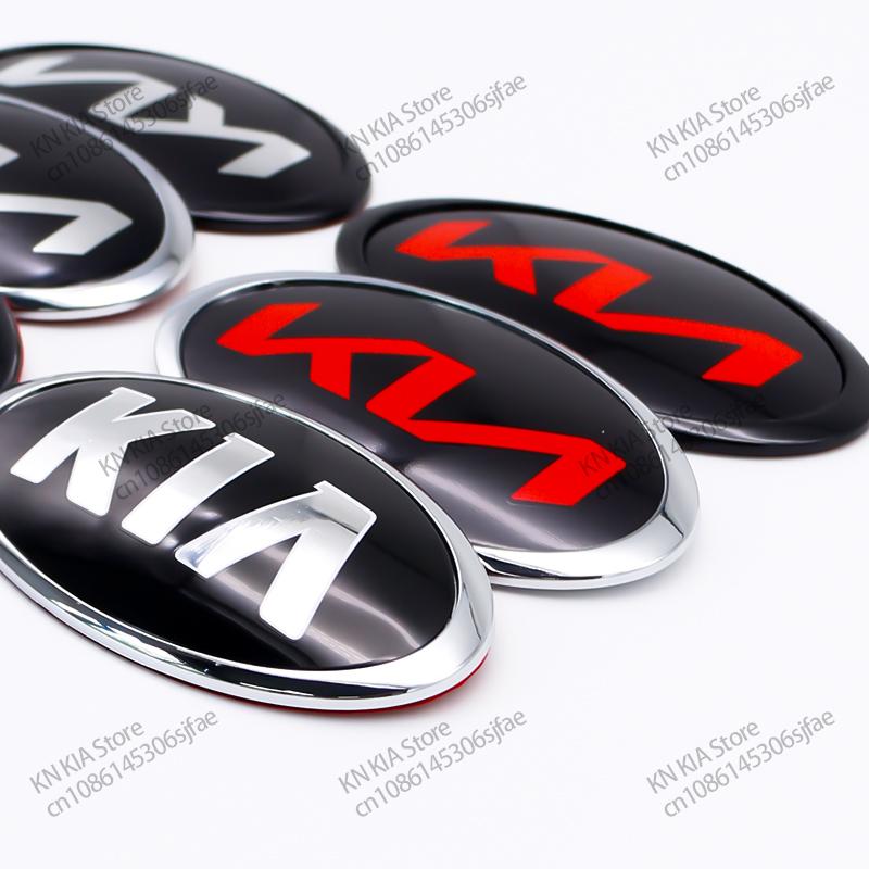 ABS For KIA Sportage Ceed Cerato Optima Sorento Picanto Soul Rio Car Accessories Car Front Hood Emblem Rear Trunk Badge Sticker ljcmw22