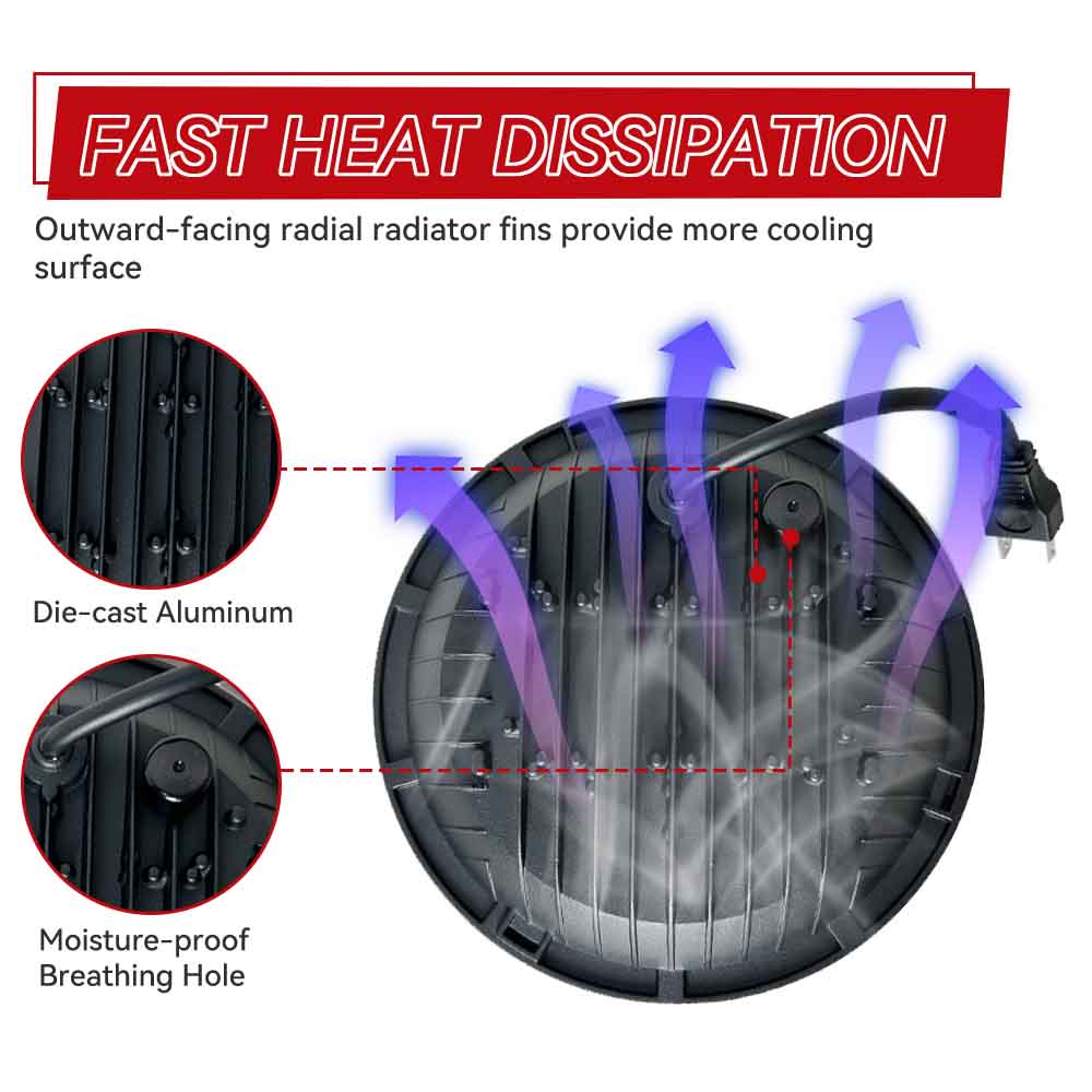 Мотоциклетная 7-дюймовая светодиодная фара для Harley Touring Ultra Classic Electra Street Glide Road King Yamaha Мотоциклетная фара