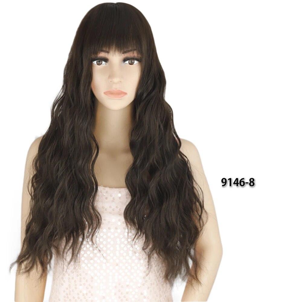 Синтетический длинный оранжевый парик с золотыми медовыми волнами и яркими пятнами, парик для косплея, женский термостойкий средний парик