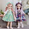 BJD Doll and Clothes Multiple Removable Joints 30cm 1/6 3D Eyes Doll Girl Dress Up Birthday Gift Toy