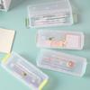 Multi-function Transparent Double-layer Pencil Case Desktop Storage Box Stationery Box Glasses Case