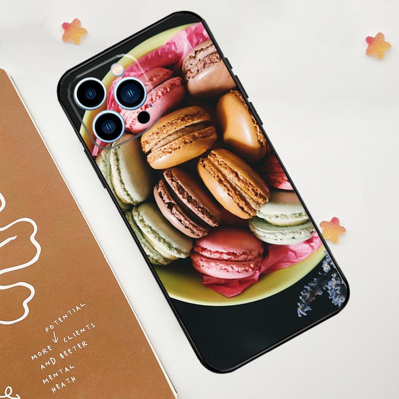 Dessert ice Cream Macaron Food Phone Case For iPhone 17 Pro Max 14 11 15 16 Pro Max 12 13 mini 16 Plus 16e 17 Air Funda