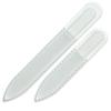 Set of 2 Transparent Crystal Glass Nail Files, Hand Made of Czech Tempered Glass T-MS