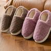 Уютные плюшевые парные тапочки, теплая нескользящая толстая подошва, домашняя обувь для мужчин и женщин, зимние тапочки