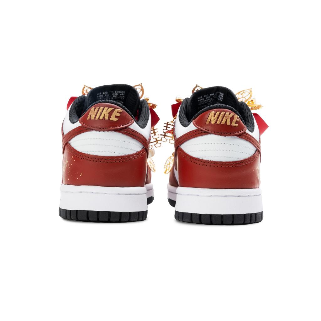 Nike Dunk Slip Resistant Abrasion Resistant Low top Skateboard Shoes Women's Red CW1590-100(Team44-)