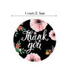 500pcs/roll Round Floral Thank You Stickers Envelope Seal Sticker Stationary Stickers Cute Thank You Stickers