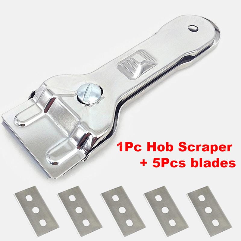 Скребок для чистки плиты, стеклокерамика, 5 шт. лезвий для чистки духовки