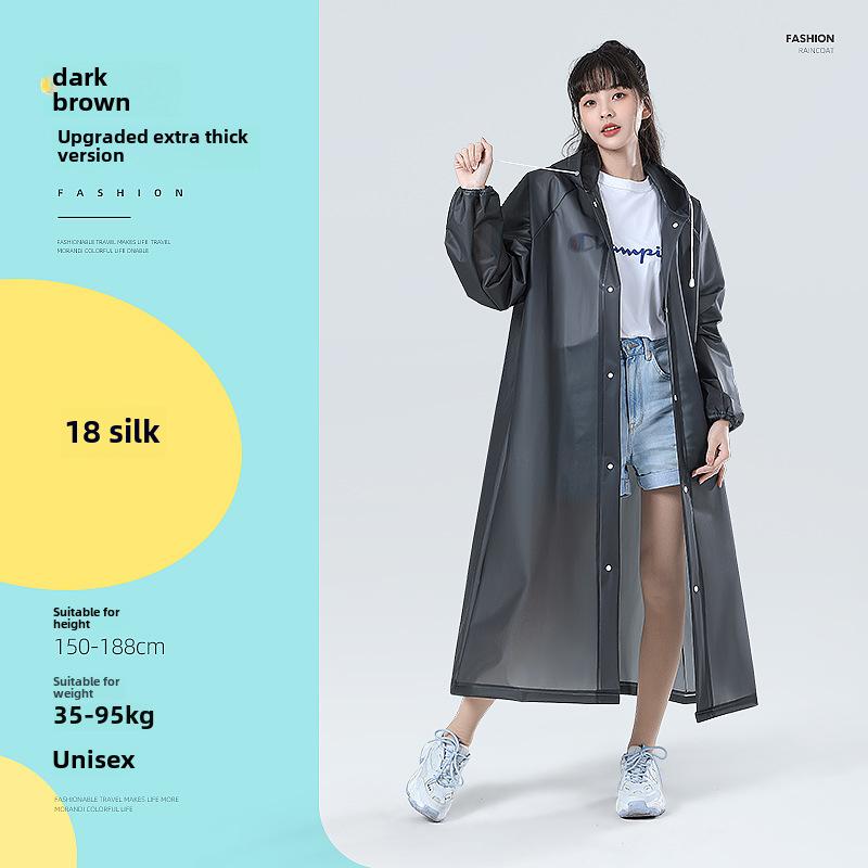 Прозрачный ЕВА цельный дождевик для взрослых и детей - Легкий, Портативный и Модный