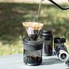&NE Tritan Dripper & Server, Nikii Cafe, Black, 430ml Capacity, 1-2 Cups, Made In Japan, Coffee Set with Spoon, Portable, Compact, Shatter-Resistant,