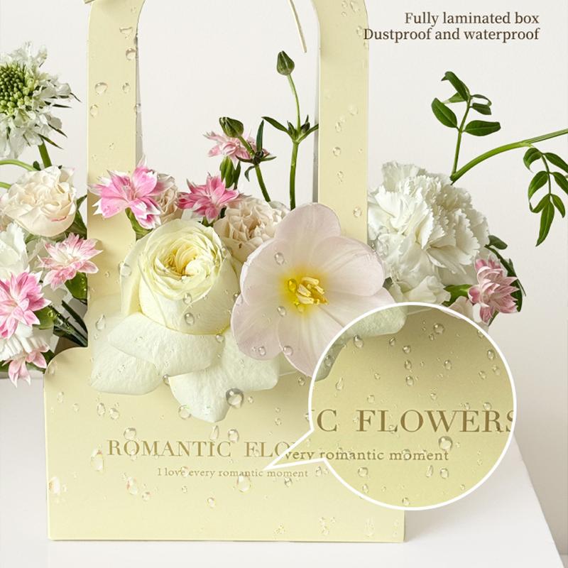 5 шт./уп. Упаковка Декоративные аксессуары Переносная цветочная коробка Материал для упаковки цветов Цветочная корзина Складная 4 цвета