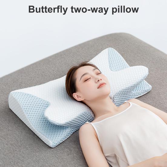 Подушка для шеи, не легко деформируется, мягкая, удобная, быстро восстанавливающаяся из пены с эффектом памяти, двусторонняя эргономичная подушка для шейного отдела, поставка для спальни
