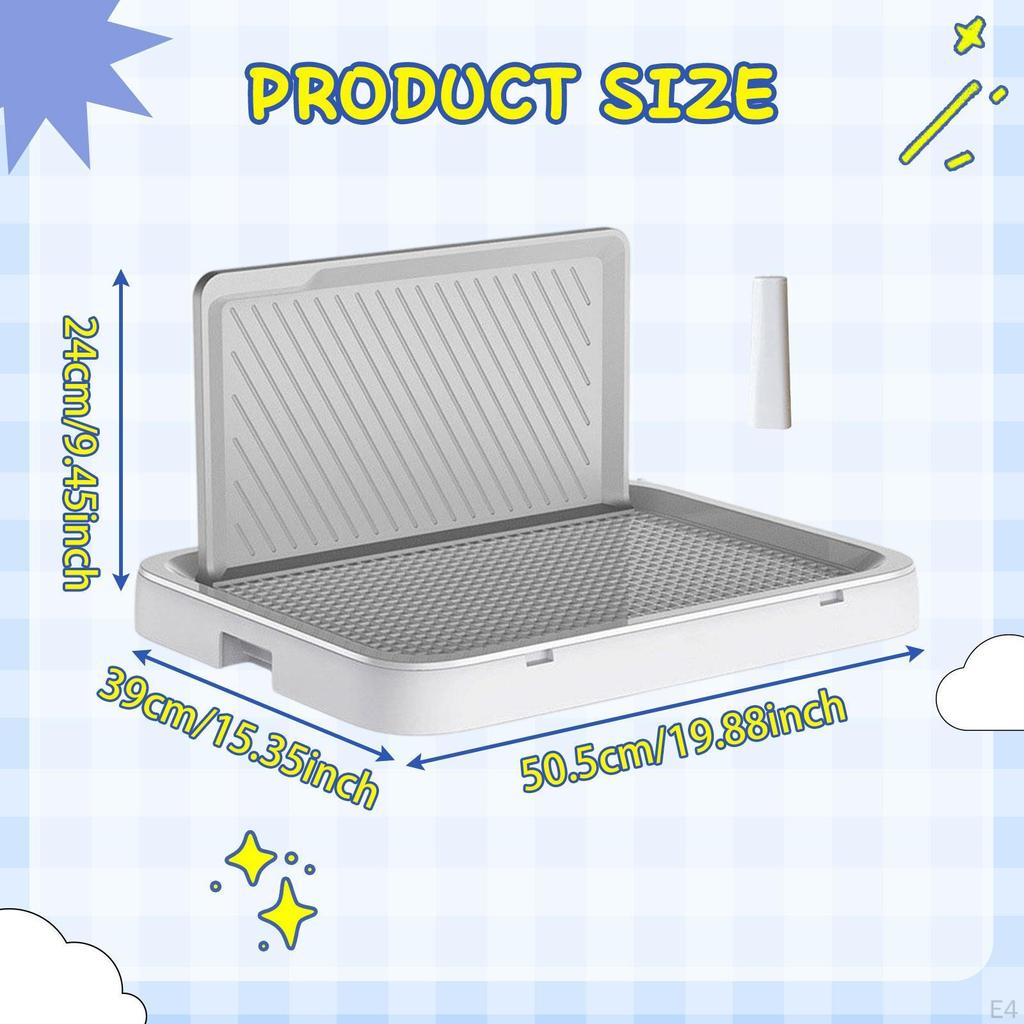 Dog Bathroom Tray with Guard, Nonslip Design for Pee Pads and Small Medium Dogs