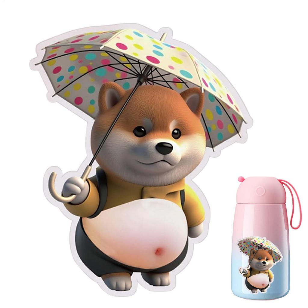 3D Милый Щенок Наклейка Сжимаемый Сиба-ину Чехол для Телефона Украшение Детский День Рождения Подарок на Вечеринку Фестивальные Принадлежности
