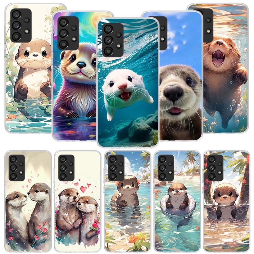 Animal Otter Cute Cartoon Phone Case for Samsung Galaxy A17 A16 A15 A14 A13 A57 A56 A55 A54 A53 A37 A36 A35 A34 A33 A26 A25 A24