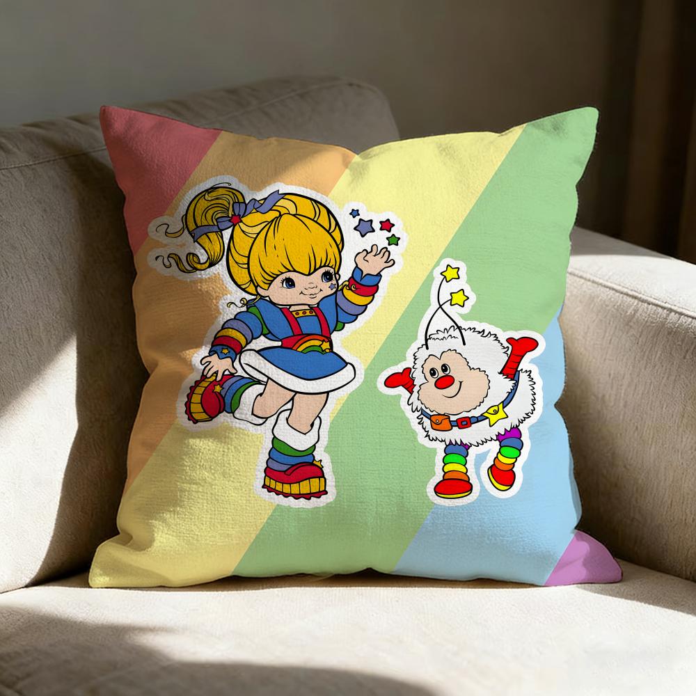 Rrainbow Brite Cute Pillow Case Pillowcase Doublesided Printed Sofa Cushion Bedroom Headboard Pillow
