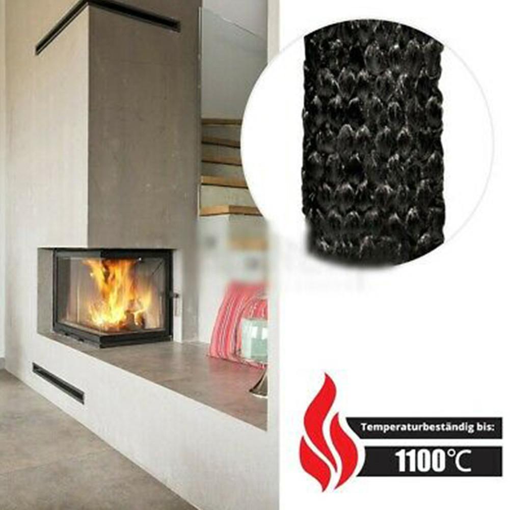 Практичный полезный высококачественный уплотнительный трос для печи, трос из стекловолокна, уплотнительный трос для печи, ширина 20 мм, черный цвет, 2 мм