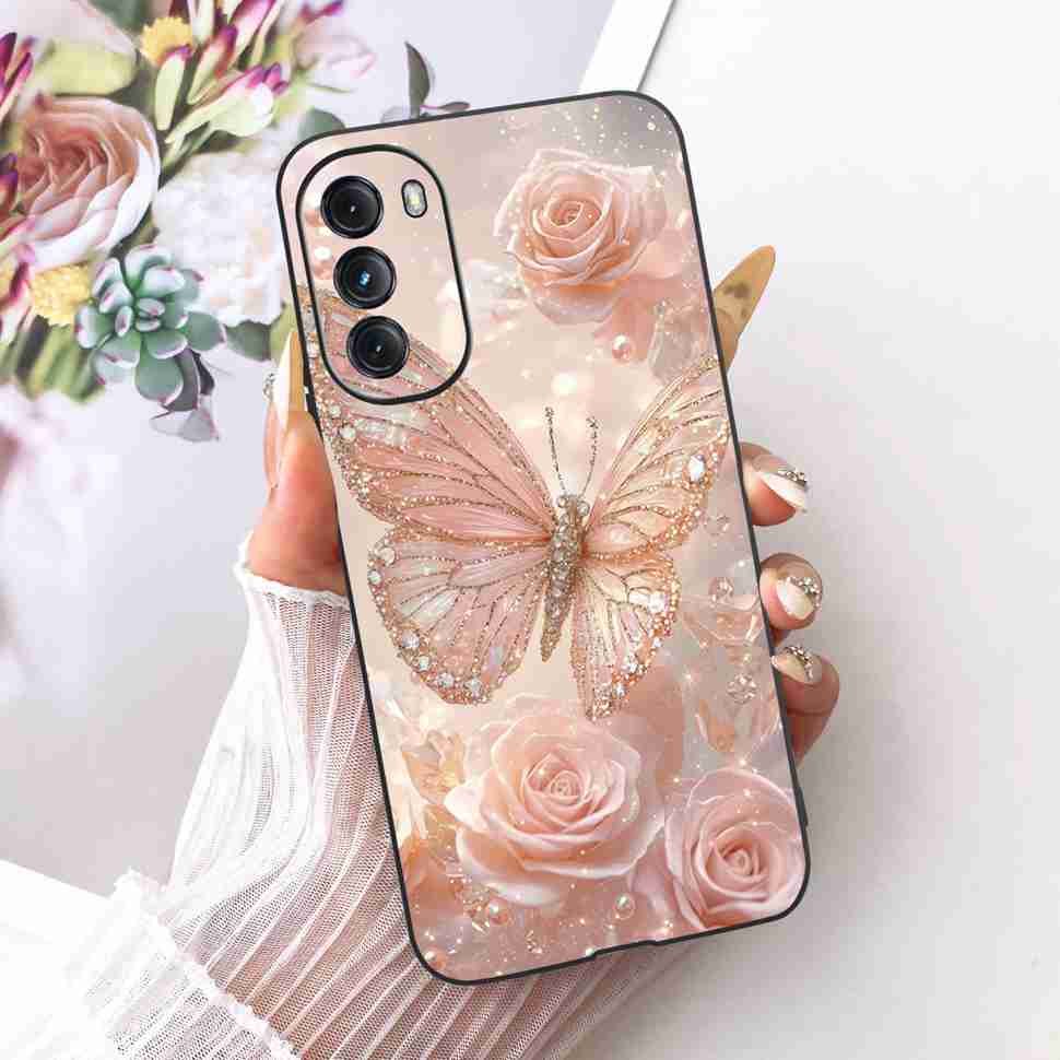 For Motorola Moto G 2022 Case XT2213 XT2213-3 Silicone TPU Black Cover For MOTO G 2022 6.5" New Colorful Butterfly Phone Cases