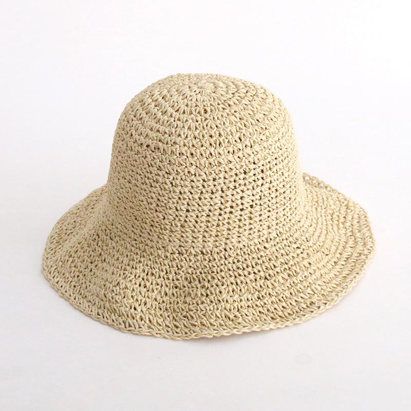 Women's Large Brim Foldable Breathable Straw Sun Hat for Summer Travel & Vacation