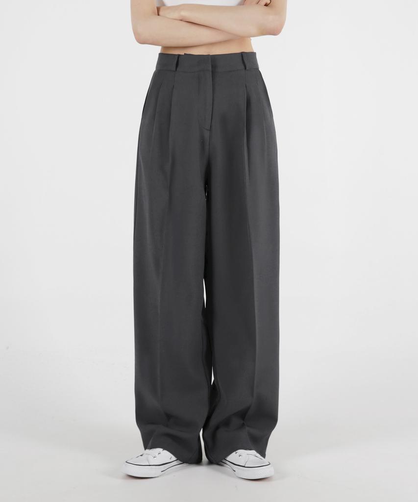 UMM Women'S Triple-Height Fitted Wide Straight Back Elastic Waist Slacks 5 Colors (B Type)
