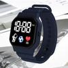 Digital LED Sports Watch Shockproof Square Design Large Screen Adjustable Strap Comfortable To Wear Accurate Time Watch