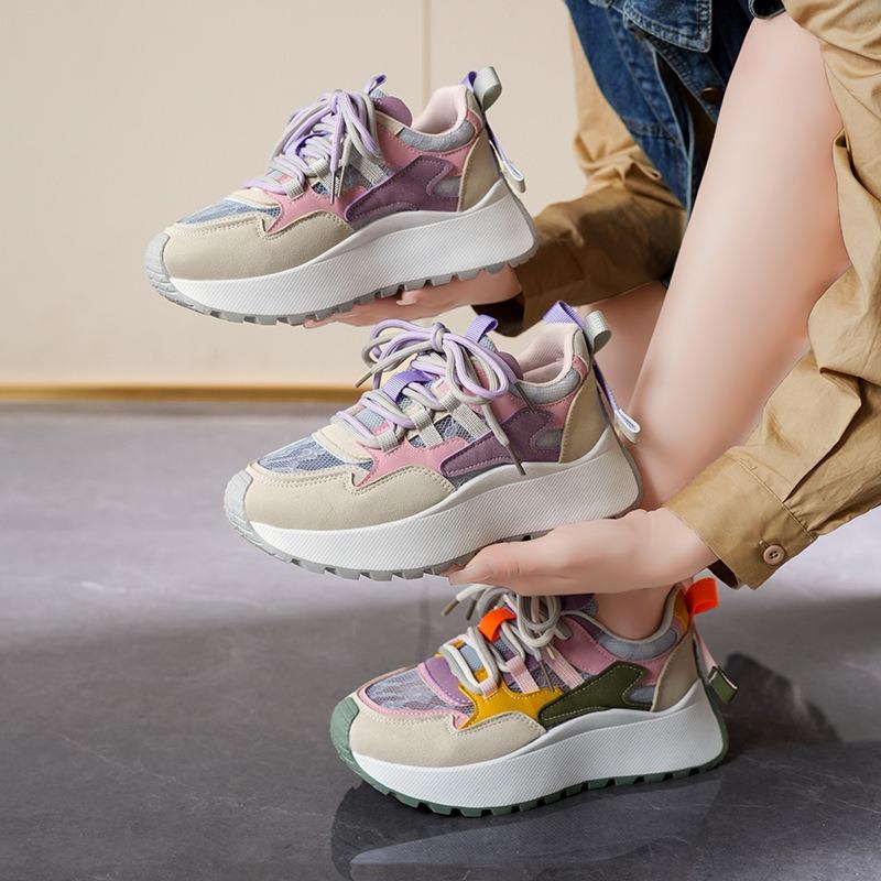 Новые dad shoes женские летние студенческие беговые спортивные и повседневные сетчатые дышащие полые женские туфли