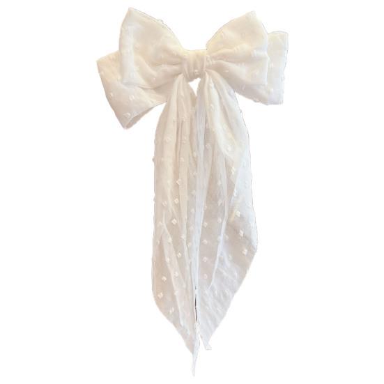 Лента с кисточкой, жаккардовый декор, весенняя заколка для волос, Нескользящая элегантная двойная большая бант, декор, заколка для волос для девочек, аксессуары для волос