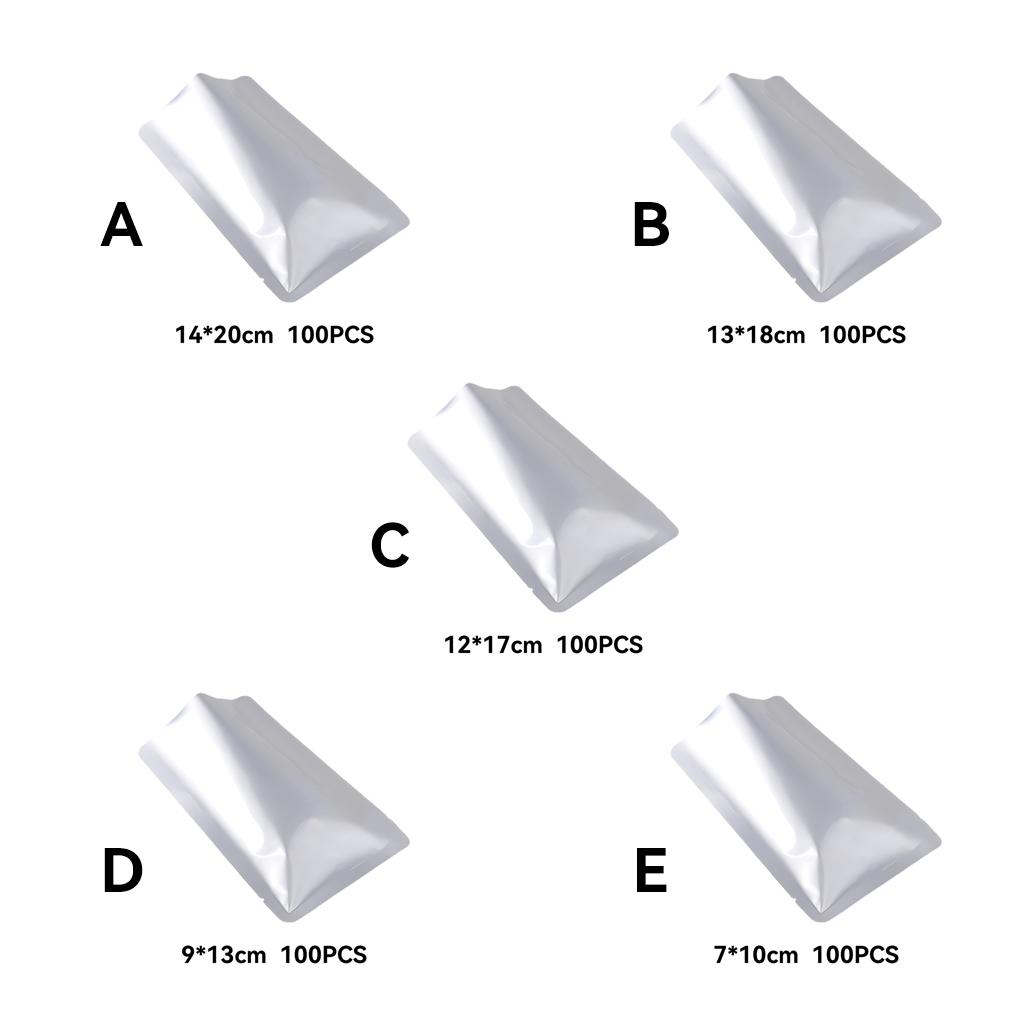 100 шт. вакуумный пакет с открытым верхом для вареного мяса, герметичные пакеты, водонепроницаемые упаковочные пакеты, легкий портативный упаковочный мешок