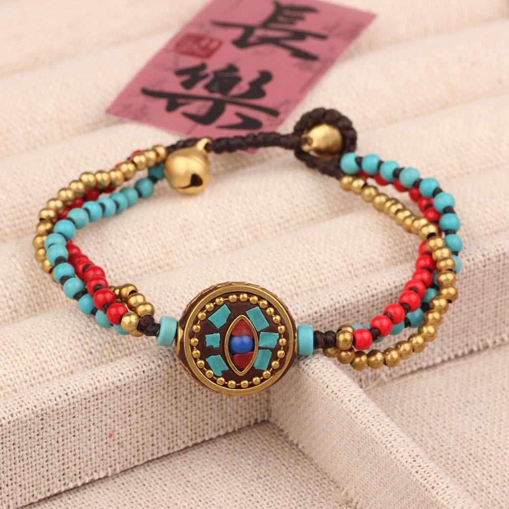 Colorful Bohemian Bracelet Nepal Tibetan Style Vintage Beaded Bracelet Jewelry