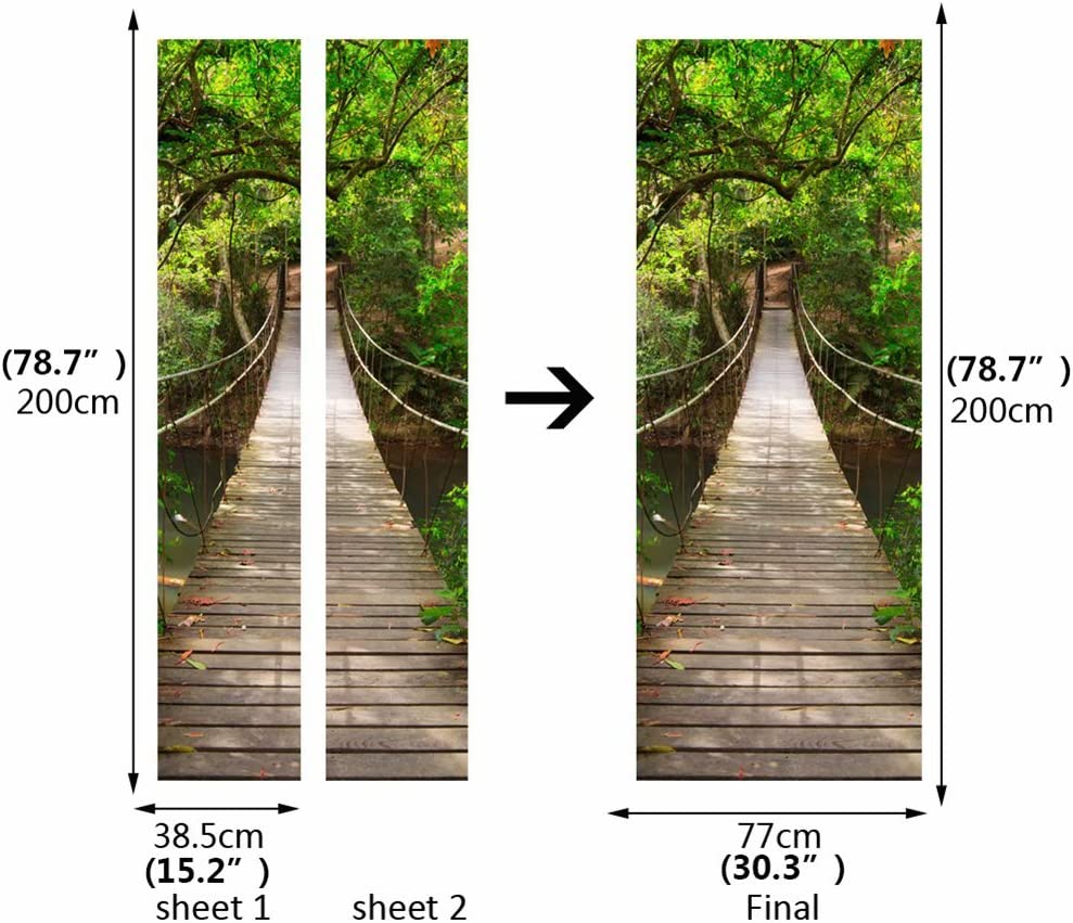 Наклейка на дверь, настенная бумага, 3D обои, сделай сам, постер, художественные фрески, домашний декор, наклейки с цитатой, украшение, самоклеящиеся съемные садовые