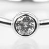 TIFFANY&Co. Кольцо одинарное волнистое низкое Pt950Платина/бриллиант #3.7(Наш размер) 1.4г Женщины Использованные