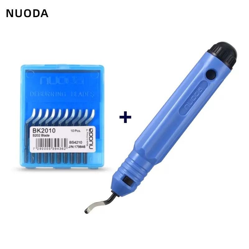 Deburring Tool with 11 HSS Steel Blades, 360 Degree Rotary Head Deburring Tool for Metal Resin Plastic 3D Printing Wood