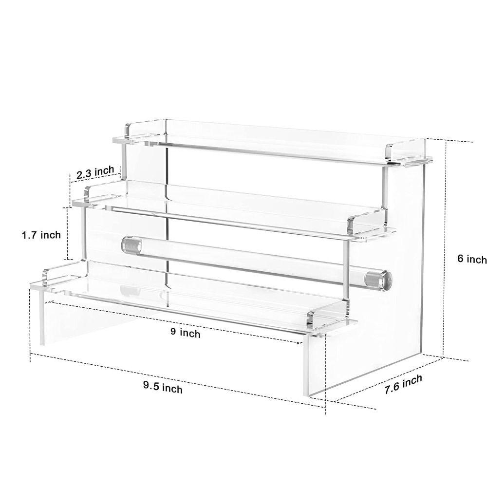 Прозрачные полки-витрины Акриловая подставка-полка Органайзер для косметики Подставка-райзер для дисплея Стол