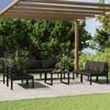 Day and Night - Day and Night Garden Furniture Set 7 Pieces and Anthracite Gray Aluminum Cushions