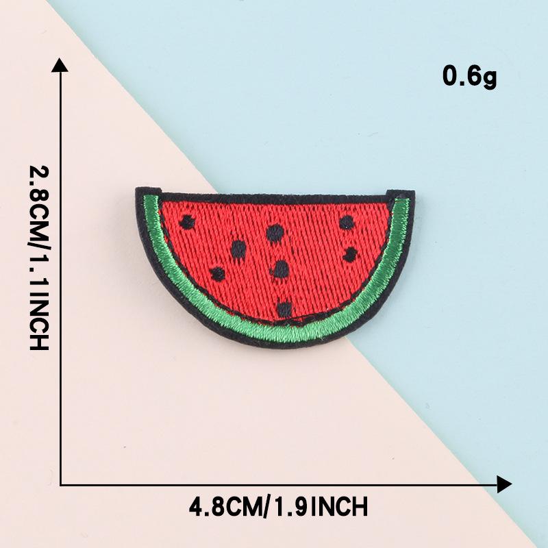 8 Pcs Fruit Style Coco Cactus Shape Cotton Cloth Embroidery Patches Set Embroidered Iron-on Patches Shoes Hat Bag Clothes