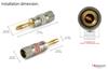 Nakamichi Ultimate Series 24K Gold Plated Beryllium Red Copper Banana Plug Speaker Connectors This Product Is Ideal for Flexible Connection Cables To