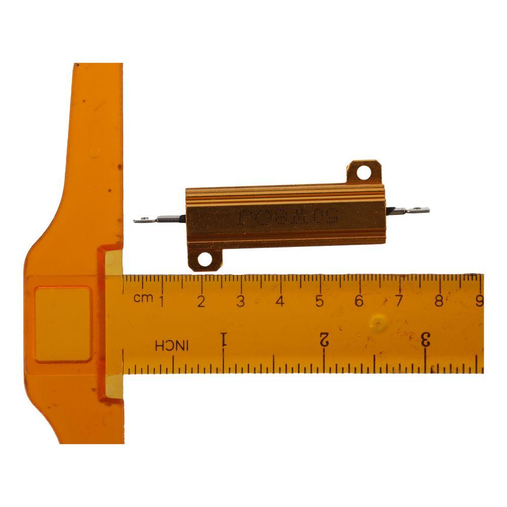 50Вт 8 Ом 5% Алюминиевый корпус Резистор Винтовое резьбовое отверстие Крепление на шасси Проволочный нагрузочный резистор Золотой