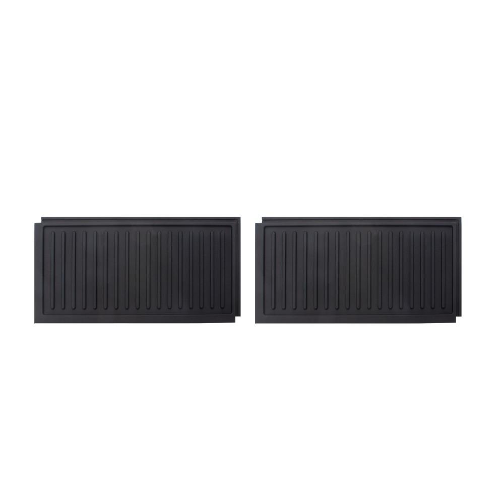 2 Piece Silicone Counter Top Drying Mat Non-Slip Insulated Mat Dish Draining Mat Pot
