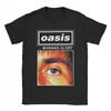 O-Oasis Rock Band T-Shirts for Men Novelty Pure Cotton Tee Shirt Crewneck Short Sleeve T Shirt Plus Size Clothes